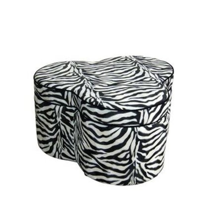 ORE INTERNATIONAL 175 in Zebra Storage Ottoman With 3 Seating HB4328